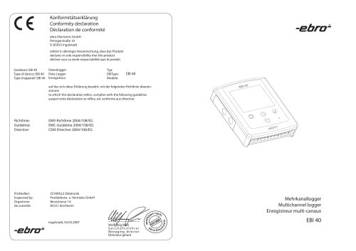 MULTICHANNEL LOGGER EBI 40