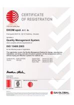 ISO 13485 certificate - 1