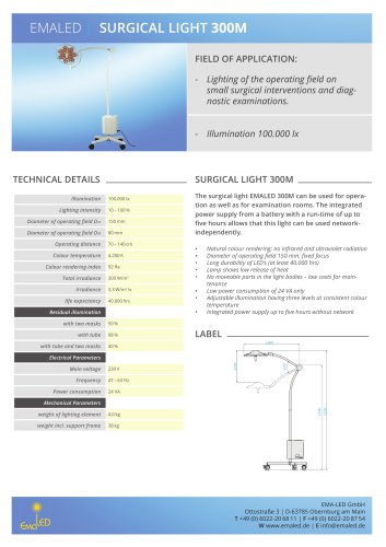 EMALED 300 M (with back-up-battery)