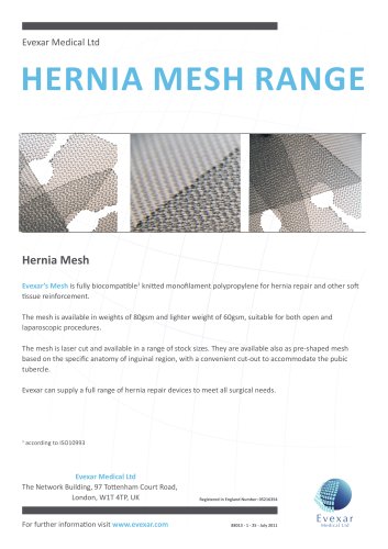 HERNIA MESH RANGE