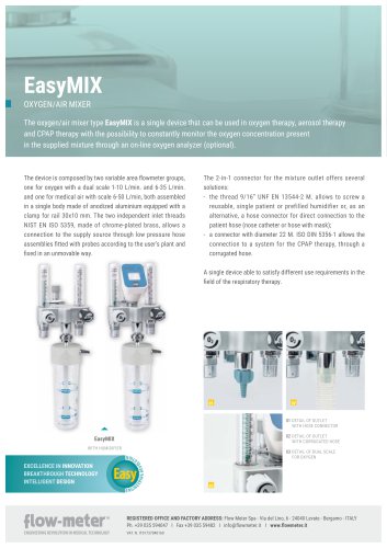 EasyMIX - oxygen/air mixer