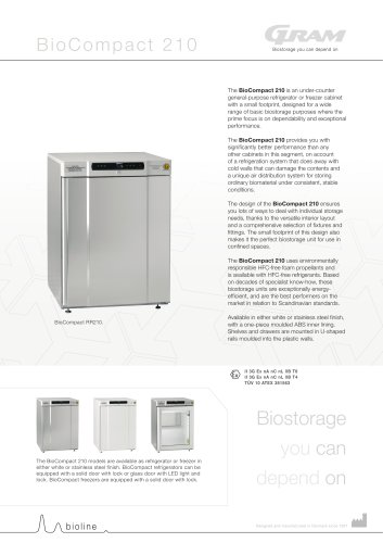 gram undercounter freezer