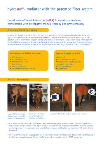 wIRA for horse treatment