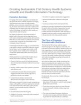 AN INTERSYSTEMS WHITE PAPER Creating Sustainable 21st Century Health Systems: eHealth and Health Information Technology - 2