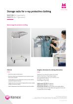 Storage racks for x-ray protective clothing