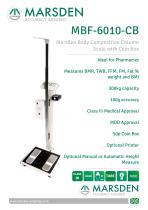 Bio-impedancemetry body composition analyzer - MBF-6010 - Marsden Weighing  Machine Group - with digital display / column type / class III