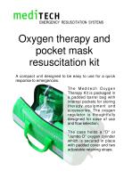 Oxygen therapy and pocket mask resuscitation kit