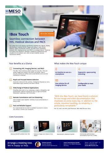 Produkt&uuml;bersicht IBox Touch