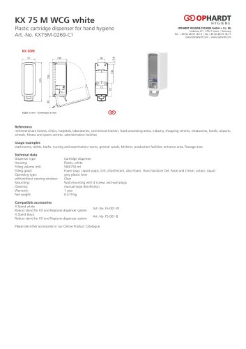 KX 75 M WCG white