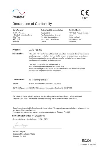 Conformity statement 