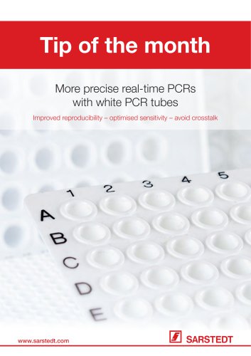 More precise real-time PCRs with white PCR tubes