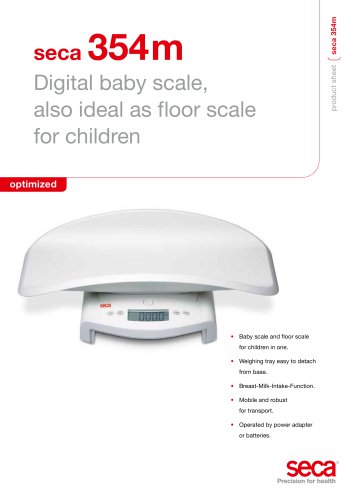 seca 354m Digital baby scale, also ideal as floor scale for children