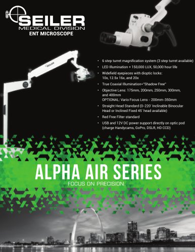 Alpha Air ENT Spec Sheet