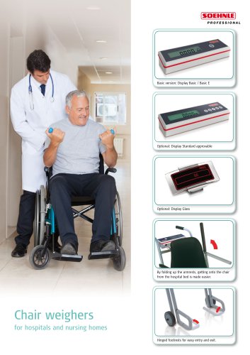 Chair weighers for hospitals and nursing homes