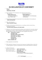 EU DECLARATION OF CONFORMITY Model No.:  MC-580 Similar Model: MC-580M-1