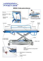 MR5501 MR Conditional Adjustable Height Patient Trolley - 5