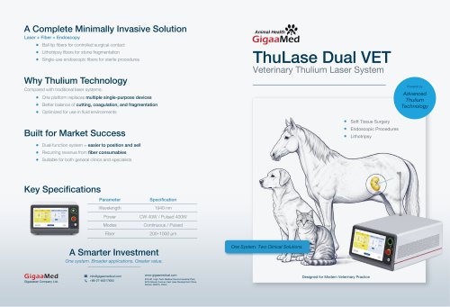 Veterinary Thulium Lasers & Lithotripsy