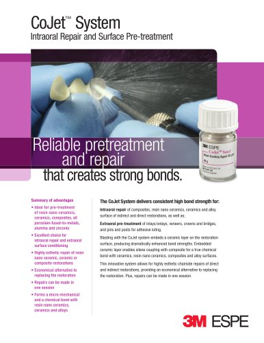 CoJet? System Intraoral Repair and Surface Pre-treatment
