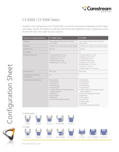 CS 9300 Configuration Sheet