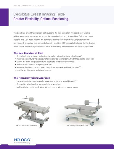 Decubitus Breast Imaging Table