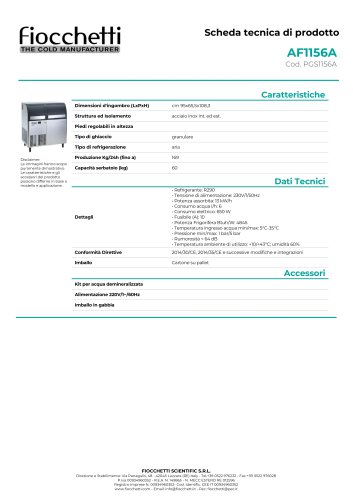 Ice maker flake ice AF1156A