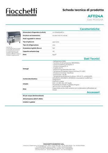 Ice maker flake ice AF124A