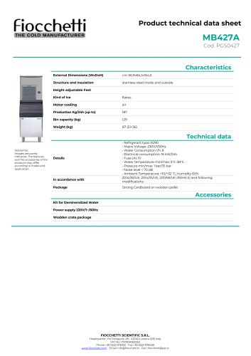 Ice maker flake ice MB427A