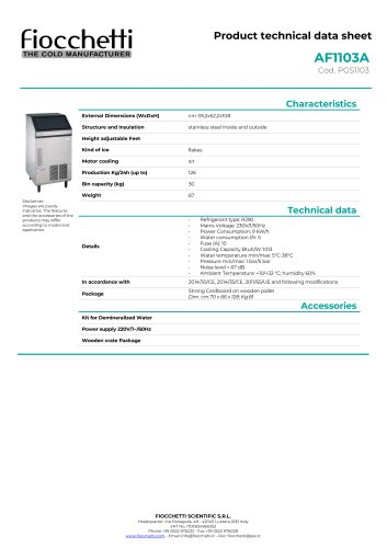 Ice maker granular ice AF1103