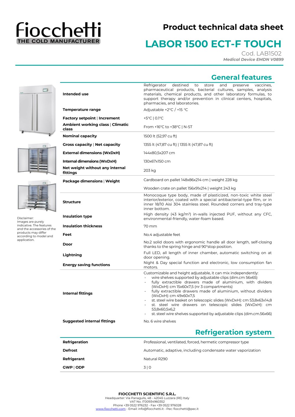 LABOR 1500 ECT-F TOUCH - Fiocchetti Scientific