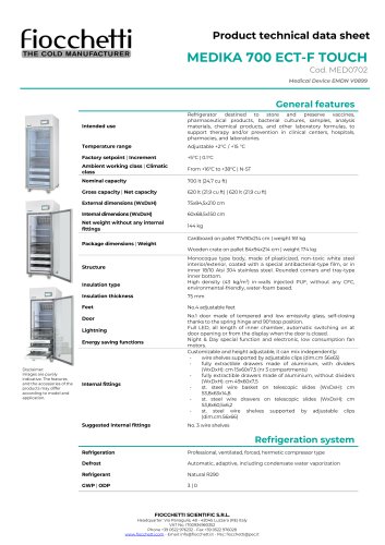 MEDIKA 700 ECT-F TOUCH