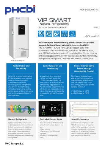 MDF-DU503VHE-PE - VIP SMART ULT Freezers (-86°C)