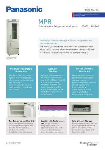 MPR-215F Pharmaceutical Refrigerator with Freezer