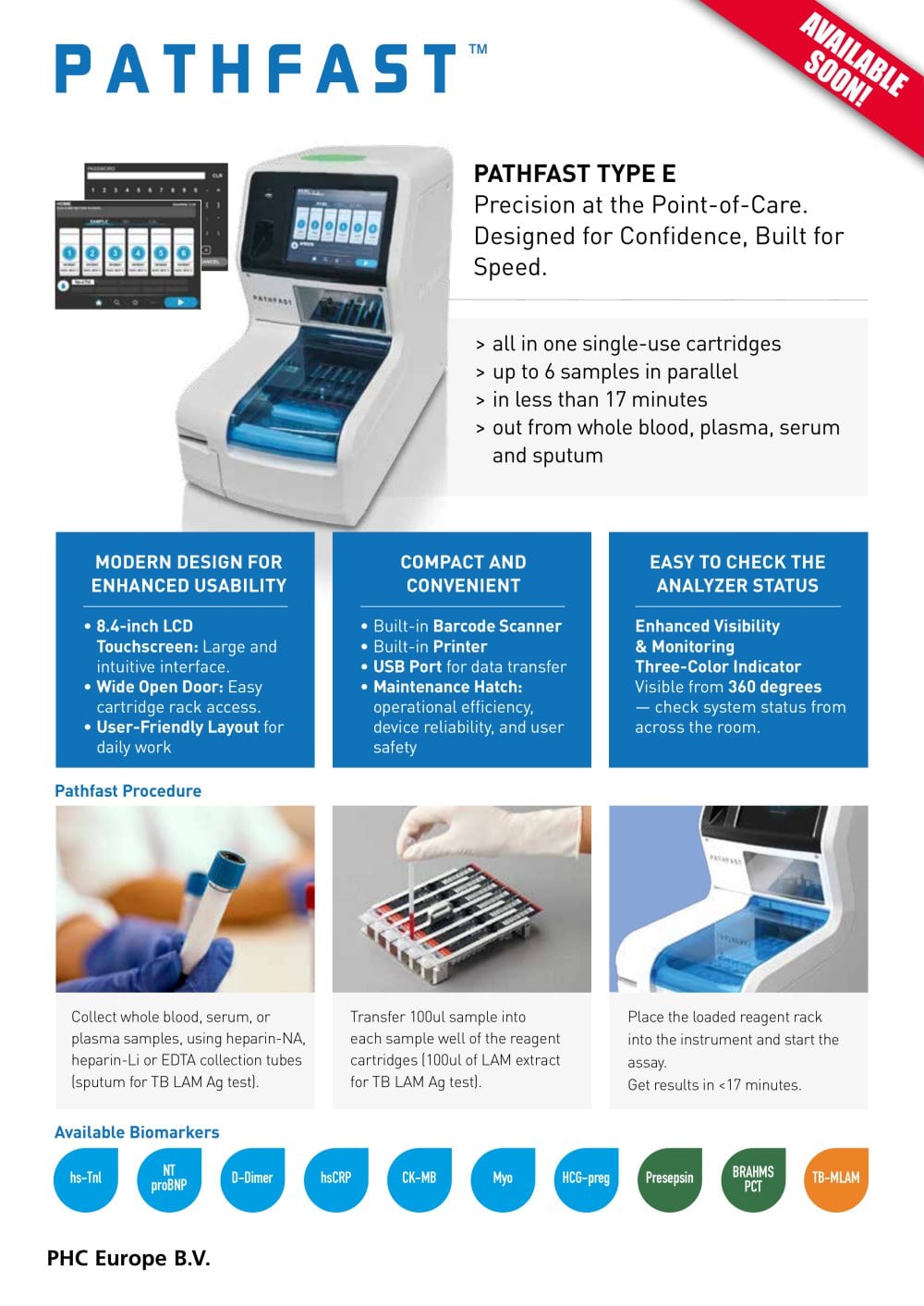 PATHFAST&trade;  TYPE E - PHC Europe