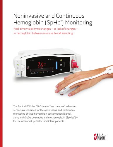 Noninvasive And Continuous Hemoglobin (SpHb ® ) Monitoring - Masimo ...