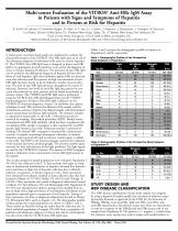 Multi-center Evaluation of the VITROS® Anti-HBc IgM Assay in Patients with Signs and Symptoms of Hepatitis and in Persons at Risk for Hepatitis - 1