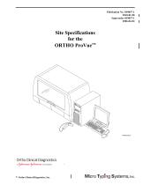 ORTHO ProVUE(R) Site Specifications