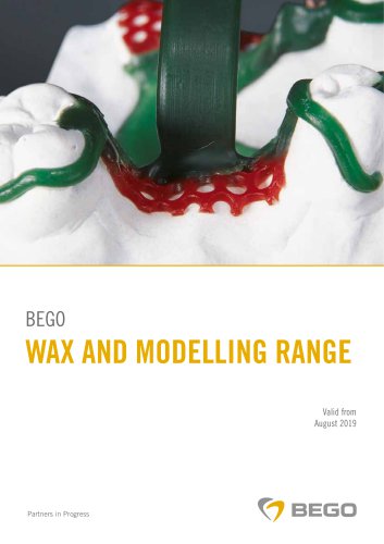 The BEGO Wax and Modelling Range