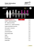SKY Implant system – Order Information