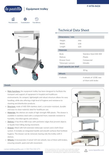 Equipment Trolley La Pastilla