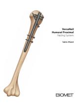 VersaNail Humeral Proximal Nailing System Sales Sheet - 1