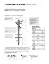 VersaNail Humeral Proximal Nailing System Sales Sheet - 2