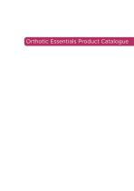 Orthotic Essentials Product Catalogue - 2