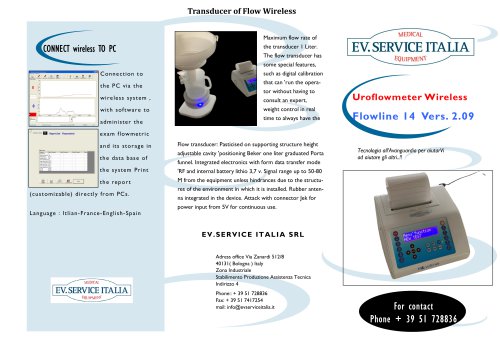 Transducer of flow wireless