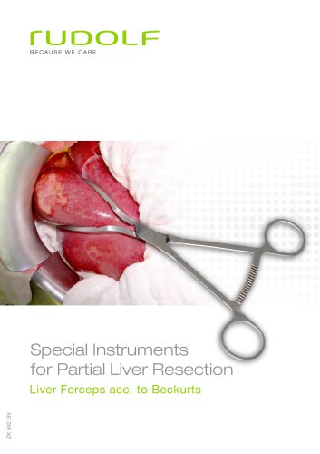 Special Instruments for Partial Liver Resection Liver Forceps acc. to Beckurts