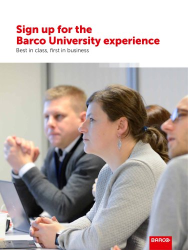 Sign up for the Barco University experience