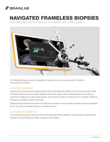 NAVIGATED FRAMELESS BIOPSIES