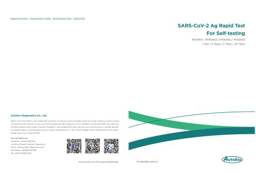 SARS-CoV-2 Ag Rapid Test (For Self-testing)