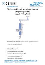 Catalog Of YF MC02 Medical Floor Stand Column YONGFA MEDICAL Jiangsu