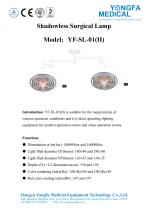 Catalog of YF-SL-01(II) Shadowless Surgical Lamp-- YONGFA MEDICAL-1