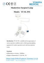 Catalog of YF-SL-F01 Shadowless Surgical Lamp-- YONGFA MEDICAL-1